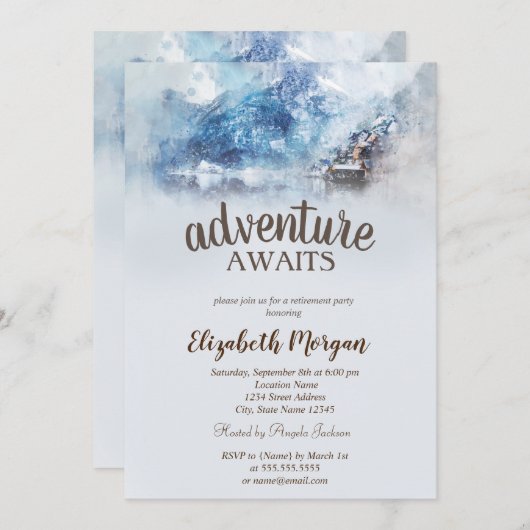 ウィンターマウンテンレイクリタイアメントパーティー 招待状 (正面/裏面)