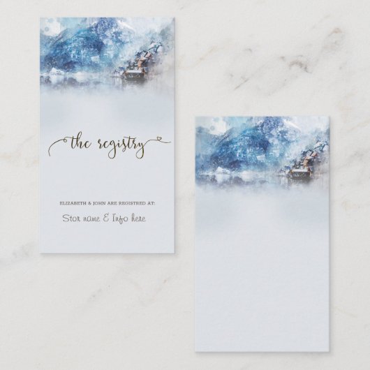 ウィンターマウンテンレイクレジストリエンクロージャカード エンクロージャーカード (正面/裏面)