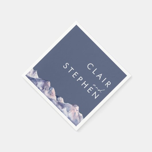 ウィンターマウンテン夕べ結婚ズナプキンス スタンダードカクテルナプキン (角)