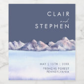 ウィンターマウンテン夕べ結婚ズワインラベル ワインラベル (シングルラベル)