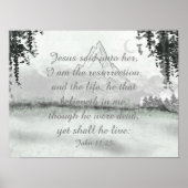 ウィンターマウンテン感動的バイブル引用文 ポスター (正面)