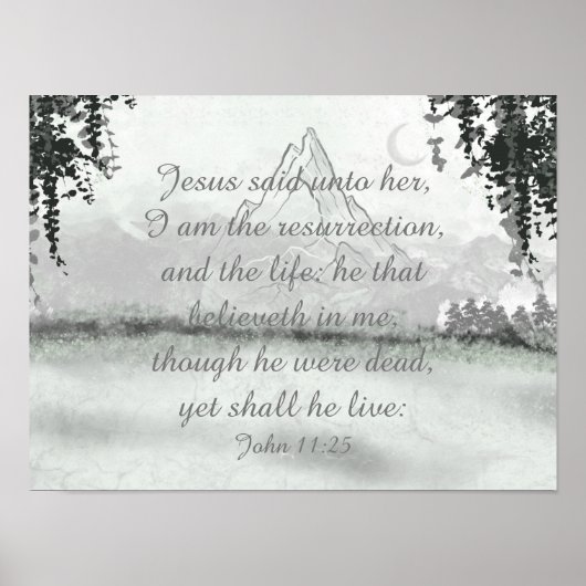 ウィンターマウンテン感動的バイブル引用文 ポスター (正面)