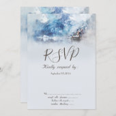 ウィンターマウンテン湖 返信予約 招待状 (正面/裏面)