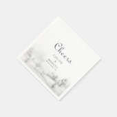 ウィンターマウンテン結婚フォレスト応援 スタンダードカクテルナプキン (角)