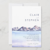 ウィンターマウンテン結婚式招待状 招待状 (正面)