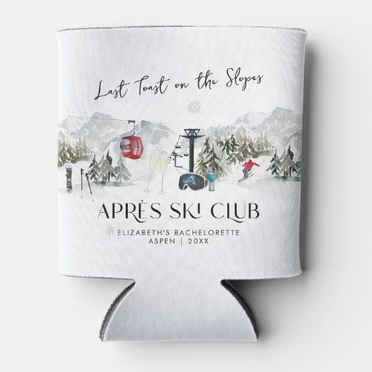 ウィンターマウンテン | スキーバチェロレッテパーティー 缶クーラー (正面)