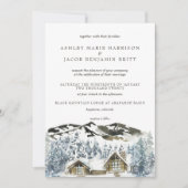 ウィンターマウン素朴テン結婚式招待状 招待状 (正面)