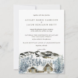 ウィンターマウン素朴テン結婚式招待状 招待状