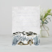 ウィンターマウン素朴テン結婚式招待状 箔招待状 (立ち正面)