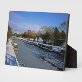 ウィンターマククレスフィールドカナルチェシャーイングランド フォトプラーク (側面)