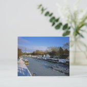 ウィンターマククレスフィールドカナルチェシャーイングランド ポストカード (スタンド正面)