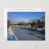 ウィンターマククレスフィールドカナルチェシャーイングランド ポストカード (正面/裏面)