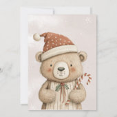 ウィンターマジック クリスマス サンタベア 誕生日 招待状 (裏面)
