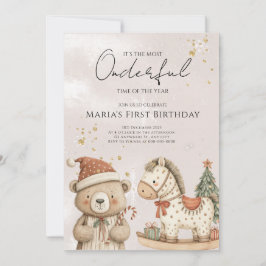 ウィンターマジック クリスマス サンタベア 誕生日 招待状