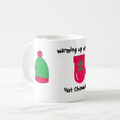 ウィンターマフラーとニット帽 コーヒーマグカップ (正面左)