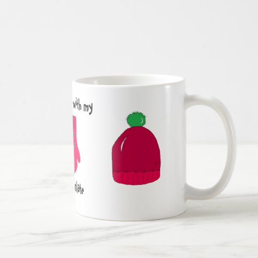 ウィンターマフラーとニット帽 コーヒーマグカップ (右)