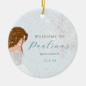 ウィンターミスカンス15誕生日キンセアニラ写真 セラミックオーナメント (正面)