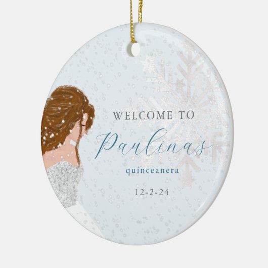 ウィンターミスカンス15誕生日キンセアニラ写真 セラミックオーナメント (左)