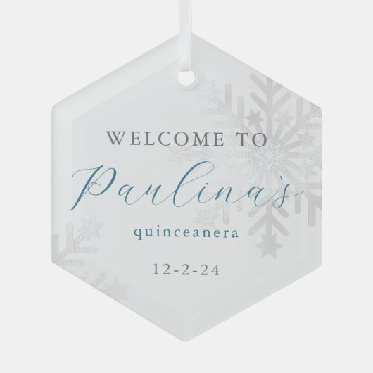 ウィンターミスカンス15誕生日キンセアニラ ガラスオーナメント (正面)