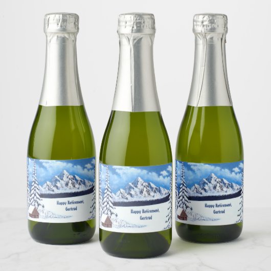 ウィンターミ疑問に思ニ スパークリングワインラベル (ボトル)