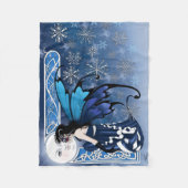 ウィンタームーンフェアリーブルー フリースブランケット (正面)