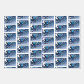 ウィンタームーンフェアリーブルー ラッピングペーパーシート (正面)