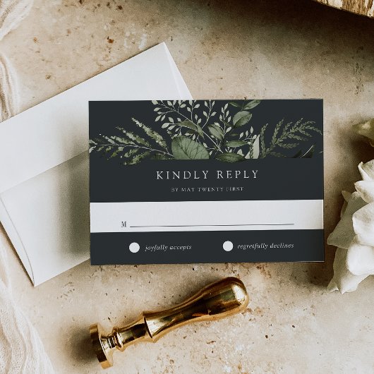 ウィンターメドウグリーンボタニッ結婚クス 出欠カード