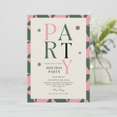 ウィンターメリーカラフルクリスマスホリデーパーティー 招待状 (スタンド正面)