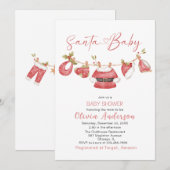 ウィンターメリークリスマスサンタウォーターベビーショー 招待状 (正面/裏面)