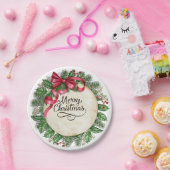 ウィンターメリークリスマスパーティー紙プレート ペーパープレート (パーティー)