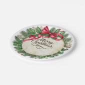 ウィンターメリークリスマスパーティー紙プレート ペーパープレート (アングル)