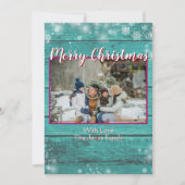 ウィンターメリークリスマスフォトカード シーズンカード (正面)