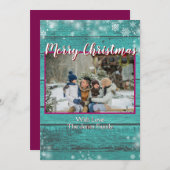 ウィンターメリークリスマスフォトカード シーズンカード (正面/裏面)