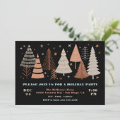 ウィンターモダンツリーズホリデーパーティー招待状 招待状 (スタンド正面)