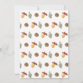 ウィンターモノグラムリースベビーシャワー招待状 招待状 (裏面)