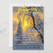 ウィンターモーニングビューティフルクリスマスパーティー招待状 招待状 (正面)