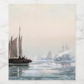 ウィンターモーニング、ニューヨーク湾エドワード・モラン ワインラベル (シングルラベル)