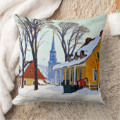 ウィンターモーニング、素晴らしClarence Gagnonによるアート クッション (ブランケット)