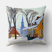 ウィンターモーニング、素晴らしClarence Gagnonによるアート クッション (裏面)