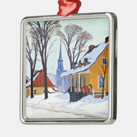 ウィンターモーニング、素晴らしClarence Gagnonによるアート メタルオーナメント (左)