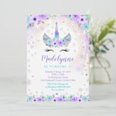 ウィンターユニコーン招待状-ユニコーンスノーフレーク 招待状 (スタンド正面)