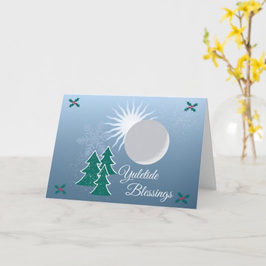 ウィンターユレイタイドシーズンズグリーティング カード (黄色い花)