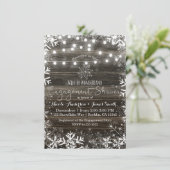 ウィンターライツスノーフレーク素朴婚約シャワー 招待状 (スタンド正面)