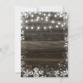 ウィンターライツスノーフレーク素朴婚約シャワー 招待状 (裏面)