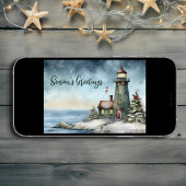 ウィンターライトハウスシーズンズグリーティングクリスマス シーズンカード
