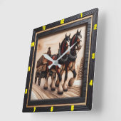 ウィンターライドベスポケチャードウッドクリデール スクエア壁時計 (傾斜)