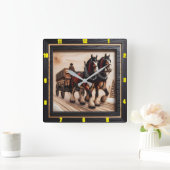 ウィンターライドベスポケチャードウッドクリデール スクエア壁時計 (ホーム)