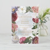 ウィンターライフのお祝い 葬儀 花の写真 招待状 (スタンド正面)