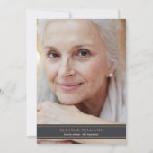 ウィンターライフのお祝い 葬儀 花の写真 招待状 (裏面)