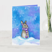 ウィンターラビットスノーフレークスバイビハレ シーズンカード (正面)